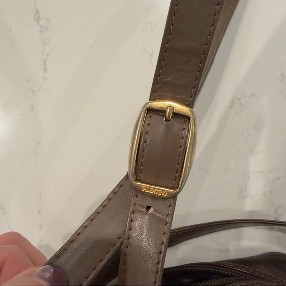 Vintage Mario Valentino vinyl/leather Brown monogram crossbody Bag - Picture 15 of 16